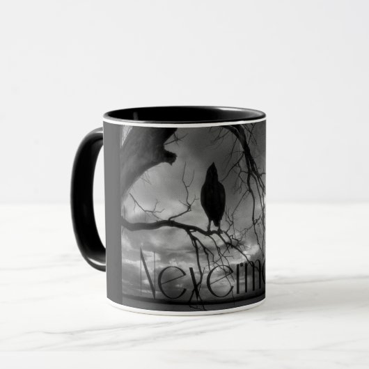 The Raven - Nevermore Sunbeams Tree Mok (Voorkant links)
