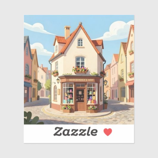 The Reading Corner - Square Vinyl Sticker (Vel)