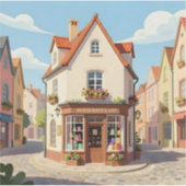 The Reading Corner - Square Vinyl Sticker (Voorkant)