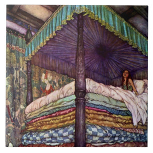 "The Real Princess" door Edmund Dulac Tegeltje