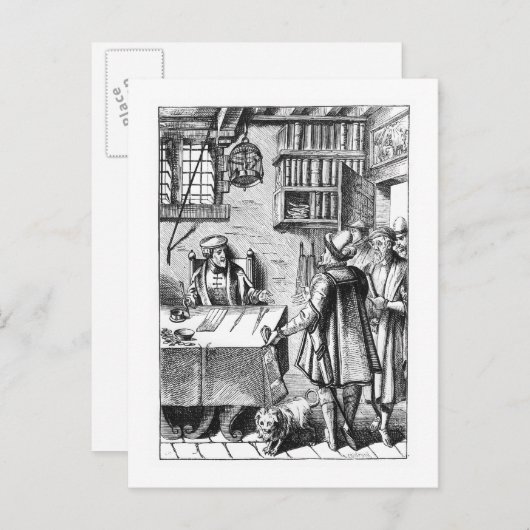 The Receiver of Taxes, na een houtsnip in Praxis Briefkaart (Voorkant / Achterkant)