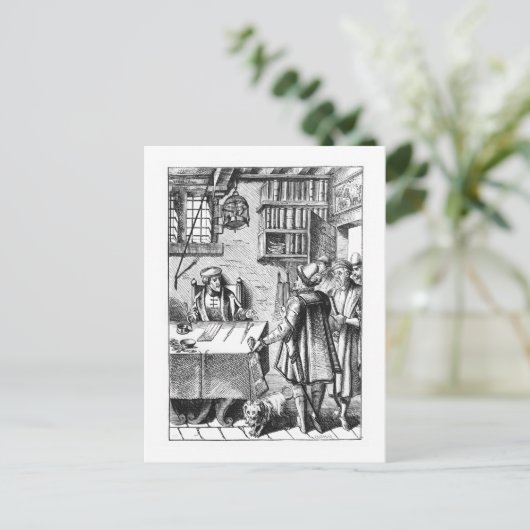 The Receiver of Taxes, na een houtsnip in Praxis Briefkaart (Staand voorkant)