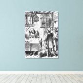 The Receiver of Taxes, na een houtsnip in Praxis Canvas Afdruk (Insitu (Houten vloer))