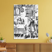 The Receiver of Taxes, na een houtsnip in Praxis Canvas Afdruk (Insitu (Woonkamer))