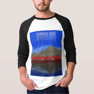 The Red Boat Houses Sunndalsøra Noorwegen T-shirt