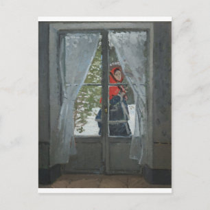 The Red Kerchief, portret van mevrouw Monet (1873) Briefkaart