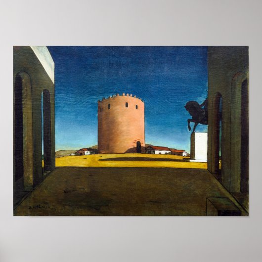 The Red Tower | Giorgio de Chirico |  Poster (Voorkant)