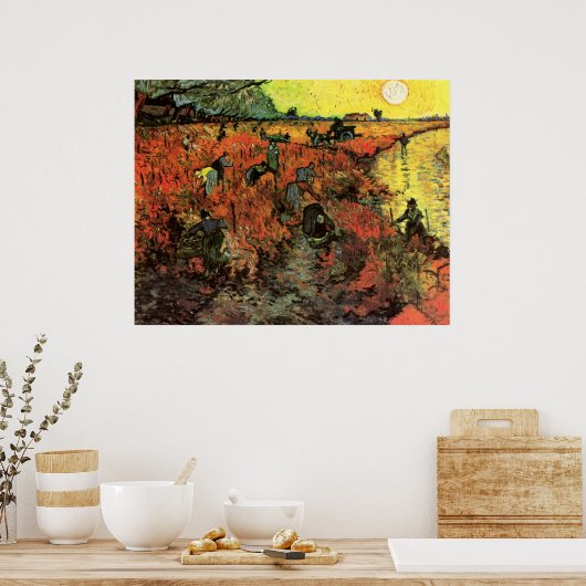 The Red Vineyard by Vincent van Gogh Poster (Keuken)