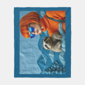 The Redhead and the sloth Fleece Deken (Voorkant)