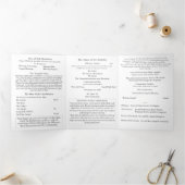 The Refined Catholic Pale Pink Wedding Drieluik Programma (Binnen)