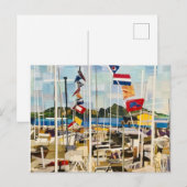 "The Regatta" in snijpapier Uitnodiging Briefkaart (Voorkant / Achterkant)