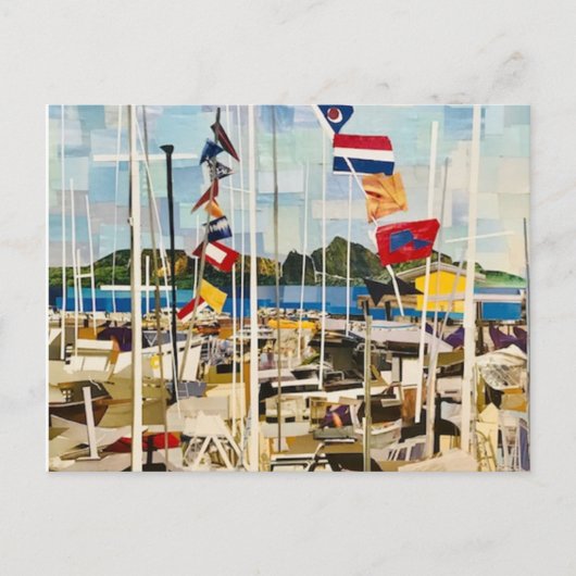 "The Regatta" in snijpapier Uitnodiging Briefkaart (Voorkant)