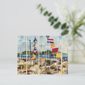 "The Regatta" in snijpapier Uitnodiging Briefkaart (Staand voorkant)