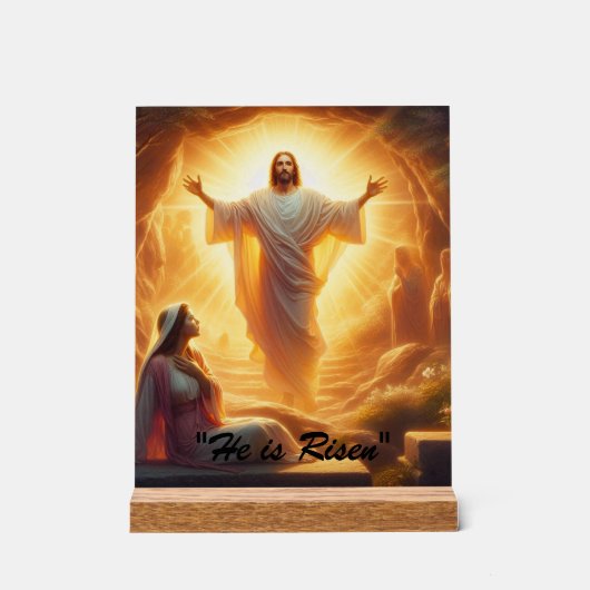 The Resurrection Light: Jesus Christ Rises Acryl Bord (Voorkant)