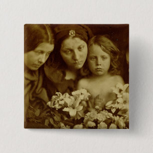 The Return after Three Days, c.1865 (sepia foto) Vierkante Button 5,1 Cm