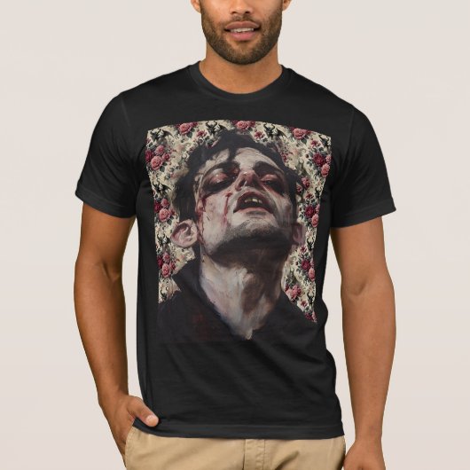 The Revenant – Baroque Floral Gothic T-Shirt (Devant)