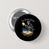 The Ricotta Reaper Funny Italian Halloween Lasagna Ronde Button 5,7 Cm (Voorkant /achterkant)