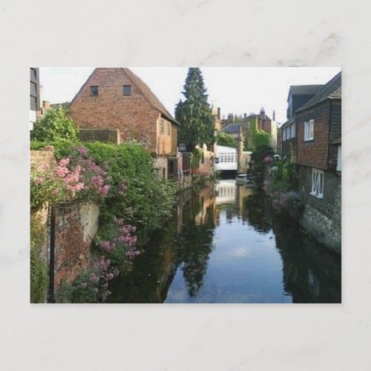 The River Stour at Canterbury ducking stool side Briefkaart (Voorkant)