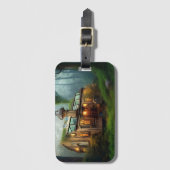 The River Workshop | Steampunk Bagagelabel (Voorkant (verticaal))