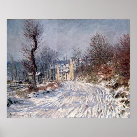 The Road to Giverny, Winter, 1885 Poster (Voorkant)