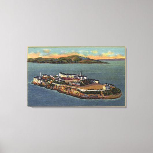 "The Rock", Uitzicht van Alcatraz Island Canvas Afdruk (Voorkant)