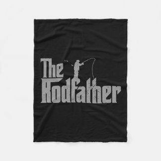 The Rodfather Funny Vist geliefde Rod Fish Dad Fis Fleece Deken