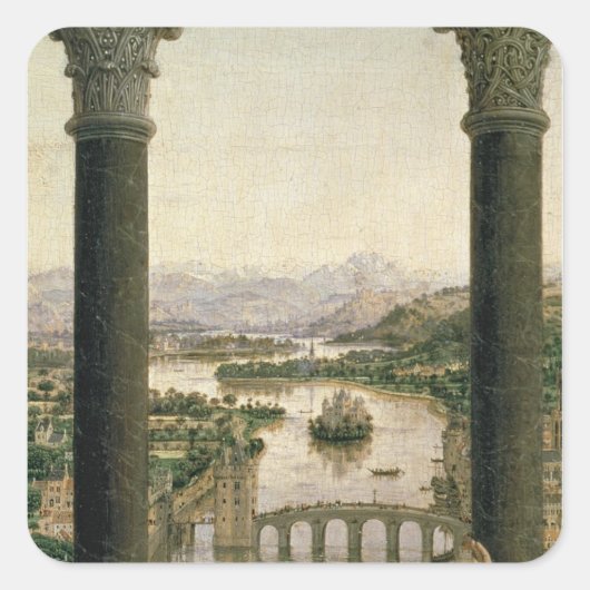 The Rolin Madonna, c.1435 Vierkante Sticker (Voorkant)