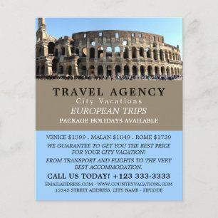 The Roman Colosseum, Rome, Reisbureau Advert Flyer