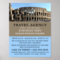 The Roman Colosseum, Rome, Reisbureau Advert