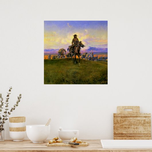 “The Romance Makers” Westerse kunst van Charles M Poster (Keuken)