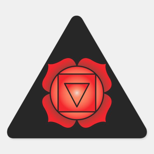 The Root Chakra Driehoek Sticker (Voorkant)