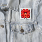 The Root Chakra Vierkante Button 5,1 Cm (In situ)