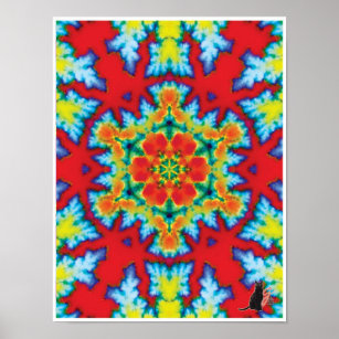 The Rosey Kinetic Collage Kaleidoscope Poster