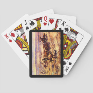 The Roundup', Charles M. Russell_Art van Amerika Pokerkaarten
