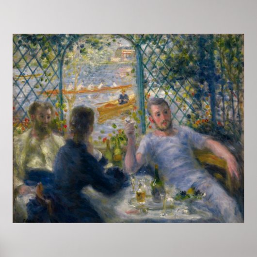 The Rower's Lunch van Pierre-Auguste Renoir Poster (Voorkant)