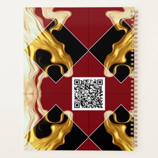 The Royal Flow Planner: Regal Crimson & Gold QR (Dos)