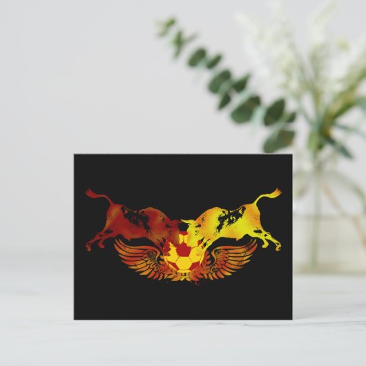 The running of the bulls briefkaart (Staand voorkant)