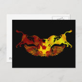 The running of the bulls briefkaart (Voorkant / Achterkant)