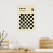 The Ruy Lopez Chess Opening Illustration Poster (Keuken)