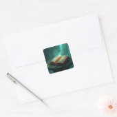 The Sacred Book of Moss and Magic Vierkante Sticker (Envelop)