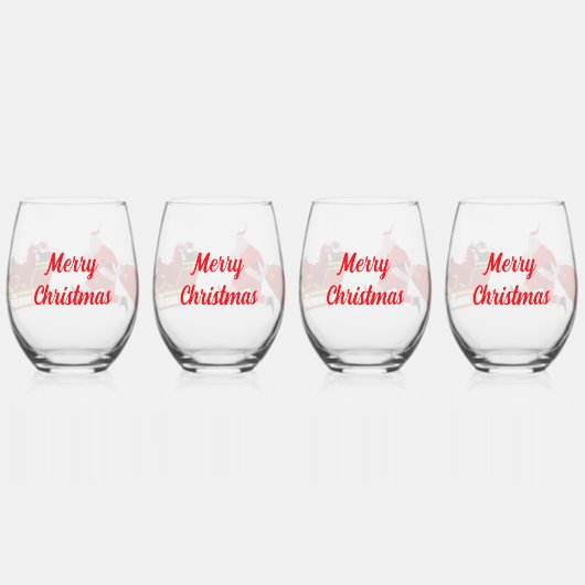 The Santa Claus Hustle Drinkware Set Wijnglas Zonder Voet (Achterkant)