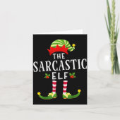 The Sarcastic Elf Christmas Matching Pajama Kaart (Voorkant)