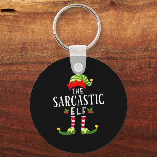 The Sarcastic Elf Christmas Matching Pajama Sleutelhanger (Voorkant)