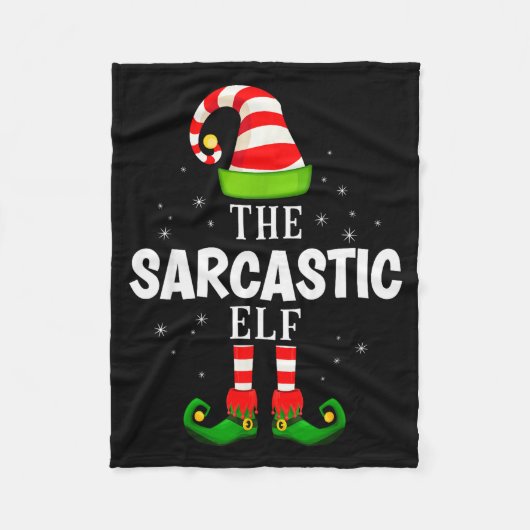 The Sarcastic Elf Christmas Pjs Matching Pajama  Fleece Deken (Voorkant)