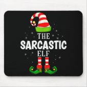 The Sarcastic Elf Christmas Pjs Matching Pajama  Muismat (Voorkant)