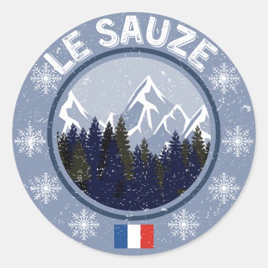 The Sauze Station Ronde Sticker (Voorkant)