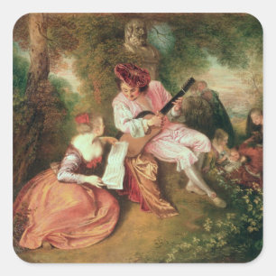 The Scale of Love, 1715-18 Vierkante Sticker