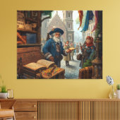 The Scholar’s Market Canvas Afdruk (Insitu (Woonkamer))