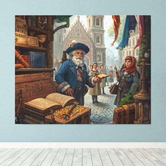 The Scholar’s Market Canvas Afdruk (Insitu (Houten vloer))