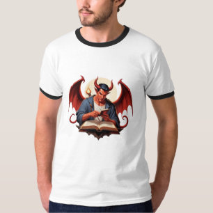 The Scholarly Demon: Een donkere fantasie illustra T-shirt